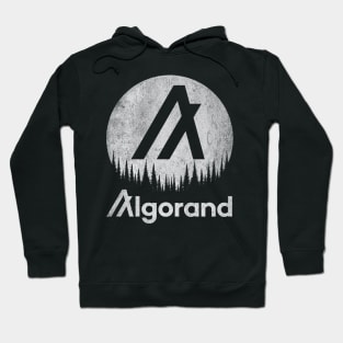 Vintage Algorand ALGO Coin To The Moon Crypto Token Cryptocurrency Wallet Birthday Gift For Men Women Hoodie